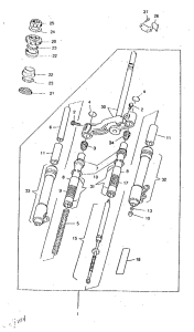 CW50RSX Передняя вилка