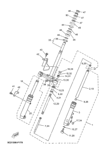 YN50 Передняя вилка