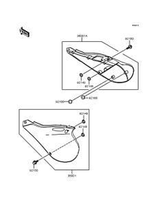 KX125 Боковые обтекатели