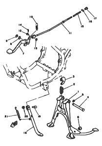 RD250LC Подножка