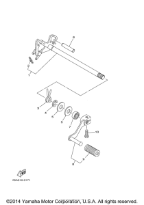 TW200F1 Вал переключения