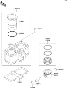 ER500 Цилиндр и поршни
