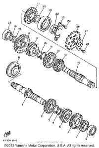 XT600TC (CA ED.) Трансмиссия