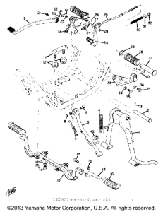 RD250A Stand footrest brake pedal