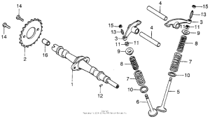 CB200T Распределительный вал