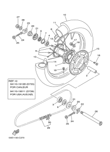 YZ125 Переднее колесо