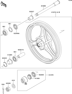 EX250 Переднее колесо