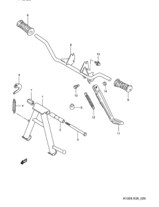 A100 Центральная подножка