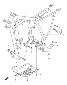 DR-Z125 Frame comp