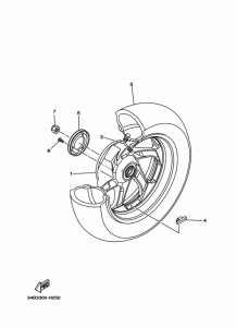 YP400A Переднее колесо