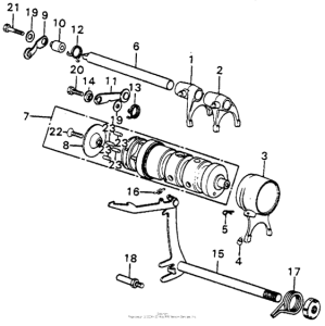 CR250 Вилка переключения передач