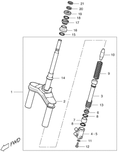 UF50 Вилка передней оси