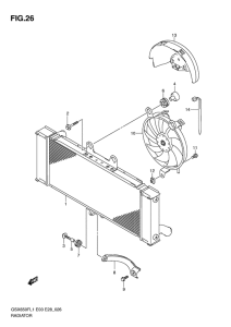 GSX650F (ABS) Радиатор