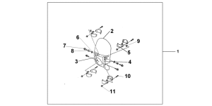 VTX1800C Custom windshield