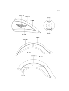 VN800 Decals(black / silver)(vn800-b5)