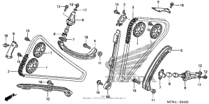 VFR800 Cam chain + tensioner