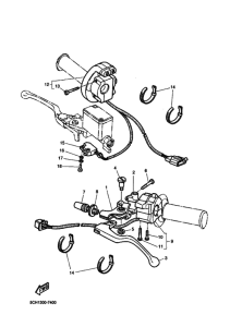 TT600RE Interruptor  manillar&palanc