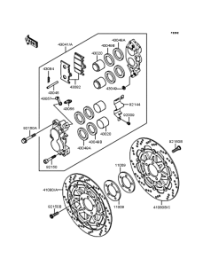 ZX400 Передний тормоз