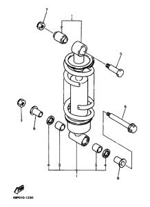 XJ600S Задняя подвеска
