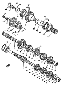 XS750 Трансмиссия