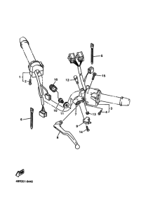 XJ600S Interruptor  manillar&palanc