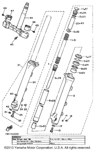 XV700SS Передняя вилка
