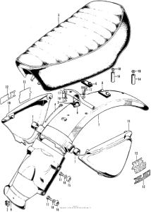 XL100 Seat + rear fender + side cover