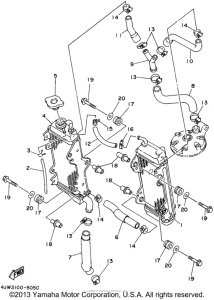 WR250Z Radiator - hose