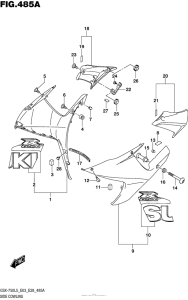 GSX-R750 Side Cowling (Ysf)