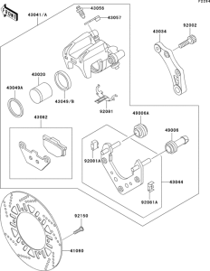 ZG1000 Rear brake(zg1000-a15-a18)