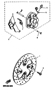 YP125D Front brakecaliper