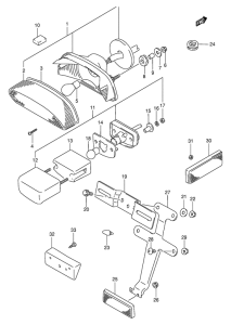 VX800 Задний комбинированный сигнал