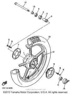 XV1100S Переднее колесо