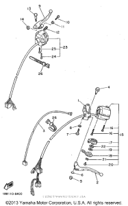 XV750G Рулевые переключатели