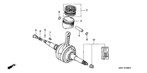 CN250 Crankshaft / piston