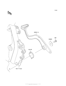 KL650 Педаль тормоза