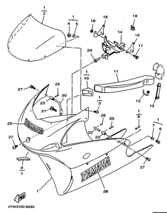 TZ250 Обтекатель 1