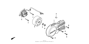 NSR50R Left crankcase cover + ac generator