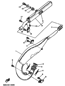 YZ125 YZ125A Выхлоп