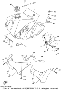 TTR225P Топливный бак