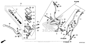 VT1300CR (ABS) Главный тормозной цилиндр перед.