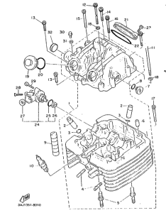 XT600Z Головка цилиндров