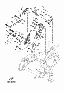XSR700 Stand & footrest 2