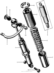 CB450 Задние амортизаторы