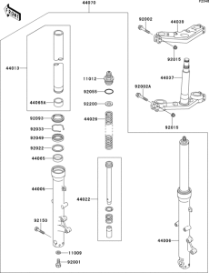 ZG1000 Front fork(zg1000-a10-a13)