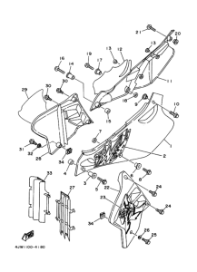 WR250Z Боковые обтекатели