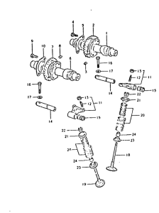 GSX400 Распределительный вал-клапаны