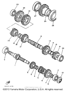XV700SSC Трансмиссия