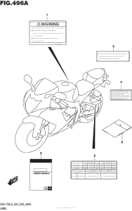 GSX-R750 Label (Gsx-R750L5 E03)