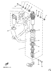 TT250R Задняя подвеска